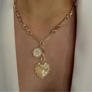 NEW 14k Gold-Plated Heart Necklace